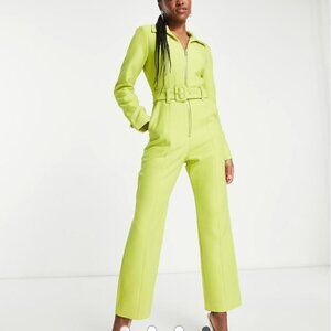& Other Stories Women's Green and Yellow Jumpsuit NWT 8